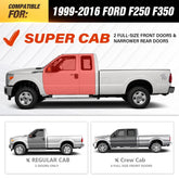 SuperCab Running Boards Compatible with 1999-2016 Ford F250 F350 Super Cab - Yzona